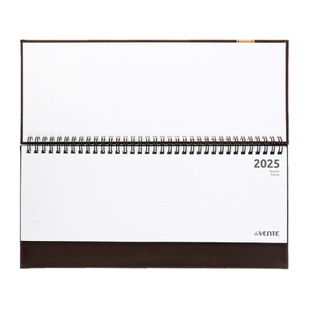 Dated planning 2025, 310 x 145mm 64 sheets, Devente. Vertical, solid cover, leatherette with foam rubber, embossing, block 70, brown-9