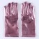 Carnival accessory- gloves, pink metallic color, artificial leather