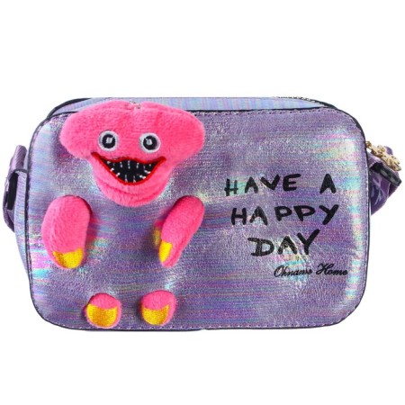 Children's bag with lightning, 6x11x13 cm, adjustable belt, purple mix-2