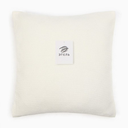 Pillowcase decorative Ethel Glare 45x45cm, milk color, polyester-4