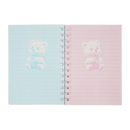 Notebook Gift Book on the comb 80l, line, color block, PVC cover 3D Bear (17.6x13.5cm) 105-5