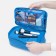 Cosmetic bag, 3 parts on lightning, color is bright blue