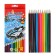 Pencils colored 12 colors "machine", wooden building, three -sided