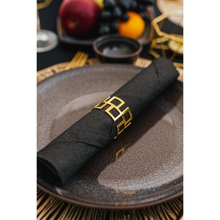 Ring for the napkin "Ge", 4.5 × 3 cm, gold color-3
