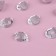 Rhound rhinestones “drop”, from organic glass, 10 × 14 mm, 20 pcs, white color