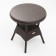 The table "Rattan Ola Dom" Round with glass, brown, 70 x 70 x 72 cm