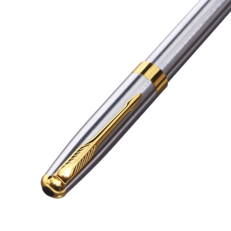 Gift handle ball in the leatherette case is a rotary pb body silver/gold-3