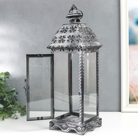 Climber Metal Lantern "Flowers from butterflies" 45x14.5x14.5 cm-7