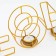 Summary of the metal desktop "Love", 13.5 x 42 cm, gold