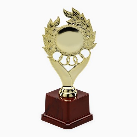 Cup award figure, gold, plastic stand 22 x 9.7 x 7.5 cm