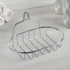 Soapwoman suspended oval shares, 13.5 × 10.5 × 8 cm, silver color
