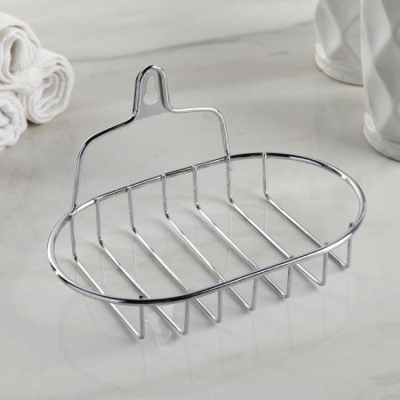 Soapwoman suspended oval shares, 13.5 × 10.5 × 8 cm, silver color