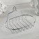 Soapwoman suspended oval shares, 13.5 × 10.5 × 8 cm, silver color