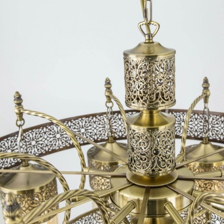Suspended chandelier Citilux "emir" CL467193, 9x75W, E27, brown color-8