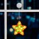 LED figure on the suction cup “Zvezda” 19 × 19 cm, plastic, batteries AAAX3 (not complete), glow warm white