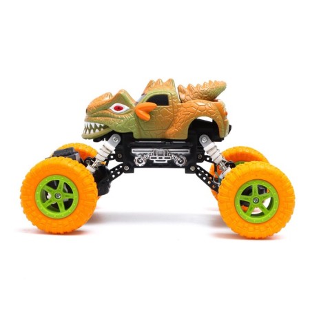 Dino radio -controlled jeep works on the battery, yellow color-1
