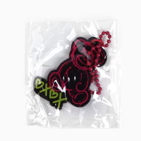 Acrylic key a keychain on the chain "Bear", 3.7 x 9 cm-2