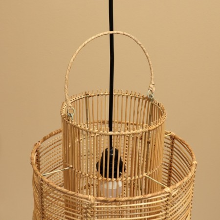 Ceiling Lamp from the rattan "Kenzo", 1 × 120 W, E27, 30 × 30 × 40 cm-3