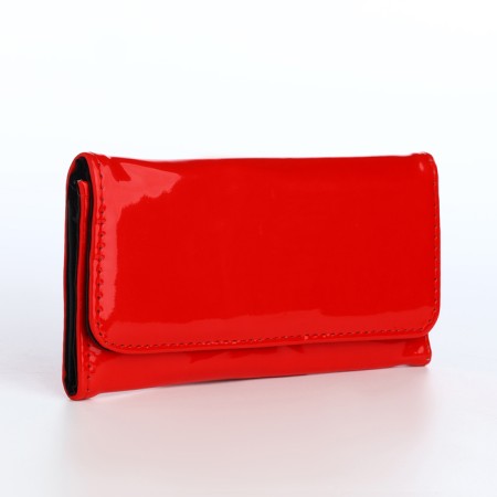 Women's wallet on magnet, red color
