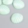 Decor for creativity plastic "Broke with mother of pearl" pistachio 1.8x2 cm