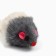 Fluffy mouse "pearl", 6 cm, gray/white