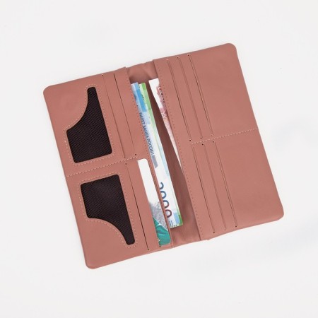 Women's wallet on magnets, pink color-3