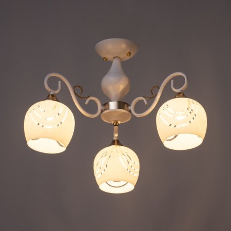 Lucy chandelier 3x60W E27 Antique bronze 60x60x29cm-2