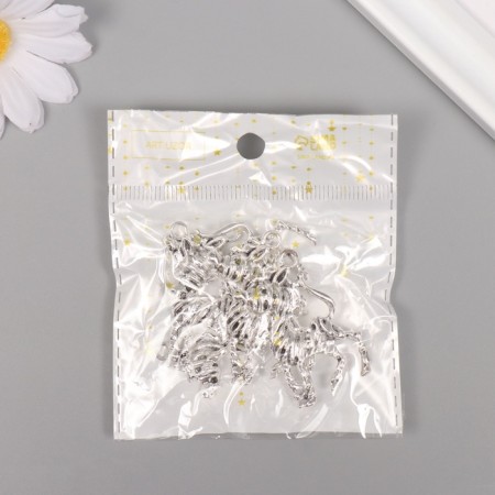 Decor for creativity Metal "Funny Zebra" silver 4,1x3.3 cm-3