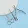 Manicure set, 3 objects, on a blister, silver color, sis-42