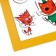 Wooden toy "Three cats" Magnetic board, 15 × 15 cm