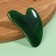 Guasha massor "Heart", 8.5 × 5.5 cm, green color