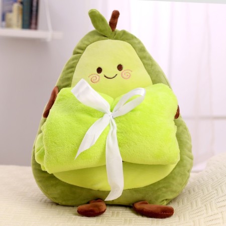 Soft toy with Avocado blanket-2