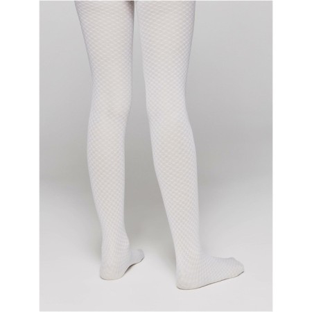Pantyhose children with openwork pattern CONTE ELEGANT EMILY, height 116-122 cm, color Bianco-2