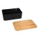 Khlebnitsa Oursson, 29.6 × 19.6 × 11 cm, with a cutting board, black