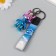 Trick Plastic with carbine, strap "Bunny Cosmonaut" Holography 2.7x3.5x6.4 cm