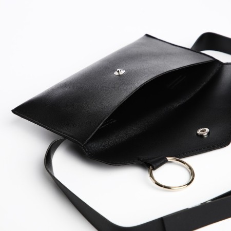 Gift set, waist bag, two covers for a passport, black color-6