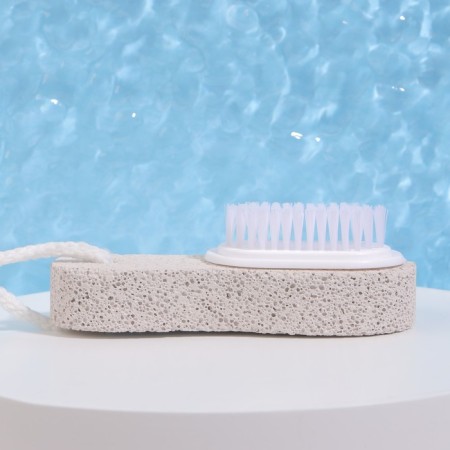 Pumse for pedicure with a brush, with a pen, 11 cm, in a box, color mix-6