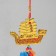 Bell Metal "Ship of the Golden Dragon - Wealth" 3 bells 13x31.5 cm