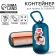 Container with packets for cleaning dogs "Laying", blue color