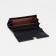 Women's wallet on the button, black color