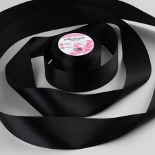 Satin tape, 50 mm × 23 ± 1 m, color black No. 39