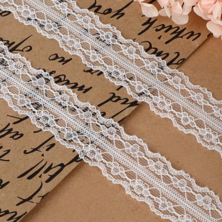 Capricon lace, 25 mm × 10 ± 1 m, white color-1