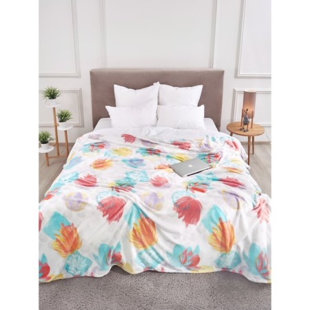 Aquarelle blanket, size 200x220 cm, multicolor color
