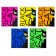 Notebook of 48 sheets in the Black Cat cage, covered cardboard, fluorescent paints, mix