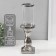 Ceramics candlestick, glass for 1 candle "Monti" d = 7.5 cm silver 9x9x31.5 cm