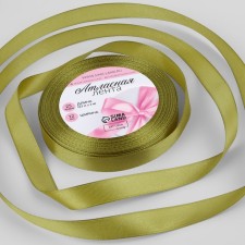 Satin tape, 12 mm × 23 ± 1 m, color dark olive No. 18
