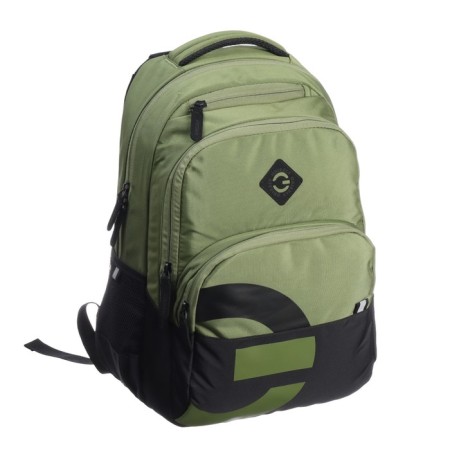 Youth backpack 45 x 32 x 23 cm, Grizzly, ergonomic back, black/green-1
