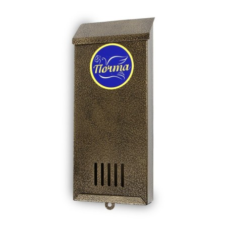 Mail box without a lock (with a loop), vertical, "narrow", bronze-8