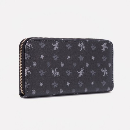 Women's wallet with lightning, black color-1