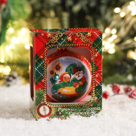 New Year's ball "Tales" 8 cm, mix-6